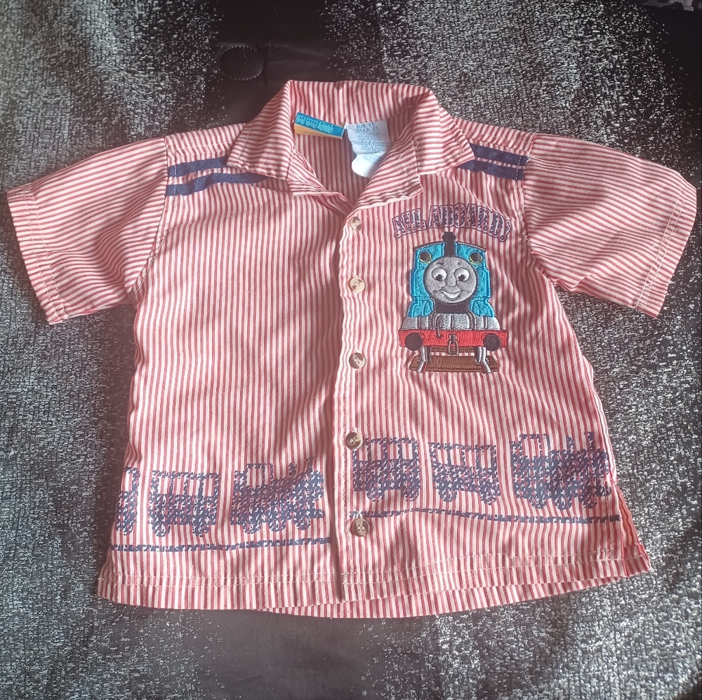 Toddler Thomas the Train button up